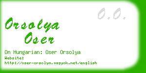 orsolya oser business card